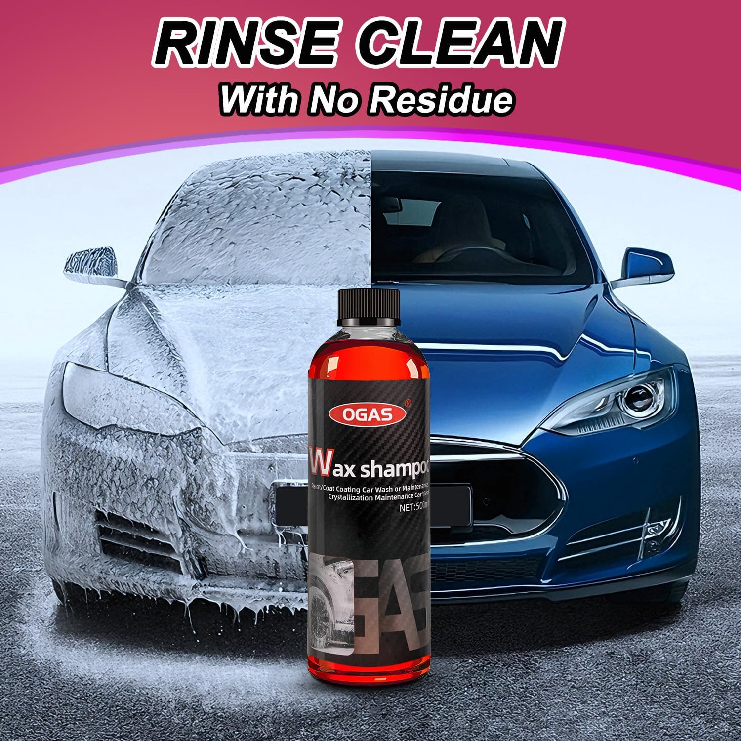 High Foam Car Wash Soap, pH Balanced Car Shampoo for Foam Cannon, Blaster & Hand Wash - Vehicle Shampoo Super Suds Safe on Wax, Sealant, Ceramic, and Clear Coat Finishes-500ml/17fl.oz - Image 3