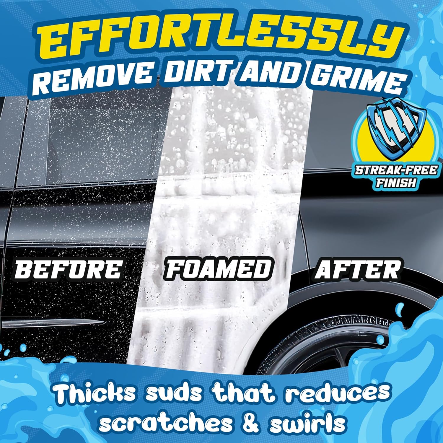 Alternative view of Salty Captain Car Wash Soap 33.8oz u2013 High-Foaming Car Shampoo for Foam Cannons, Guns or Bucket Washes u2013 Anti-Rust Protection & Safe on All Surfaces u2013 Premium Lab Tested Quality