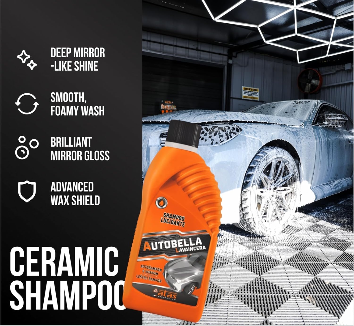 Alternative view of Car Wash Soap – Foaming Wash & Wax Car Shampoo, pH Neutral Car Soap, 100:1 Concentrated Car Wash Foam Soap, Best Car Wash Shampoo, Made in Italy, 33.8 fl oz