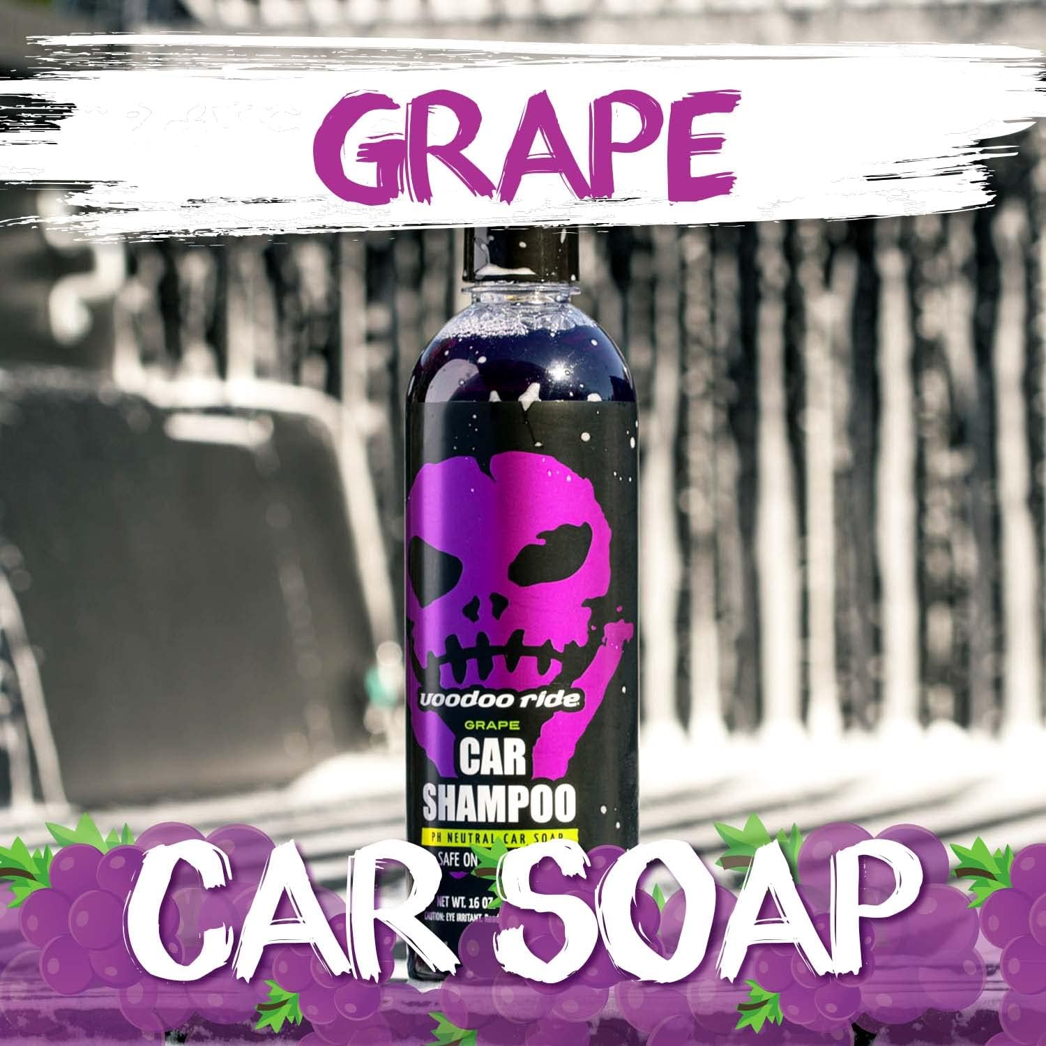 Voodoo Ride ® VR-1002 Grape Car Shampoo Purple Grape Scented Car Wash Soap 16oz