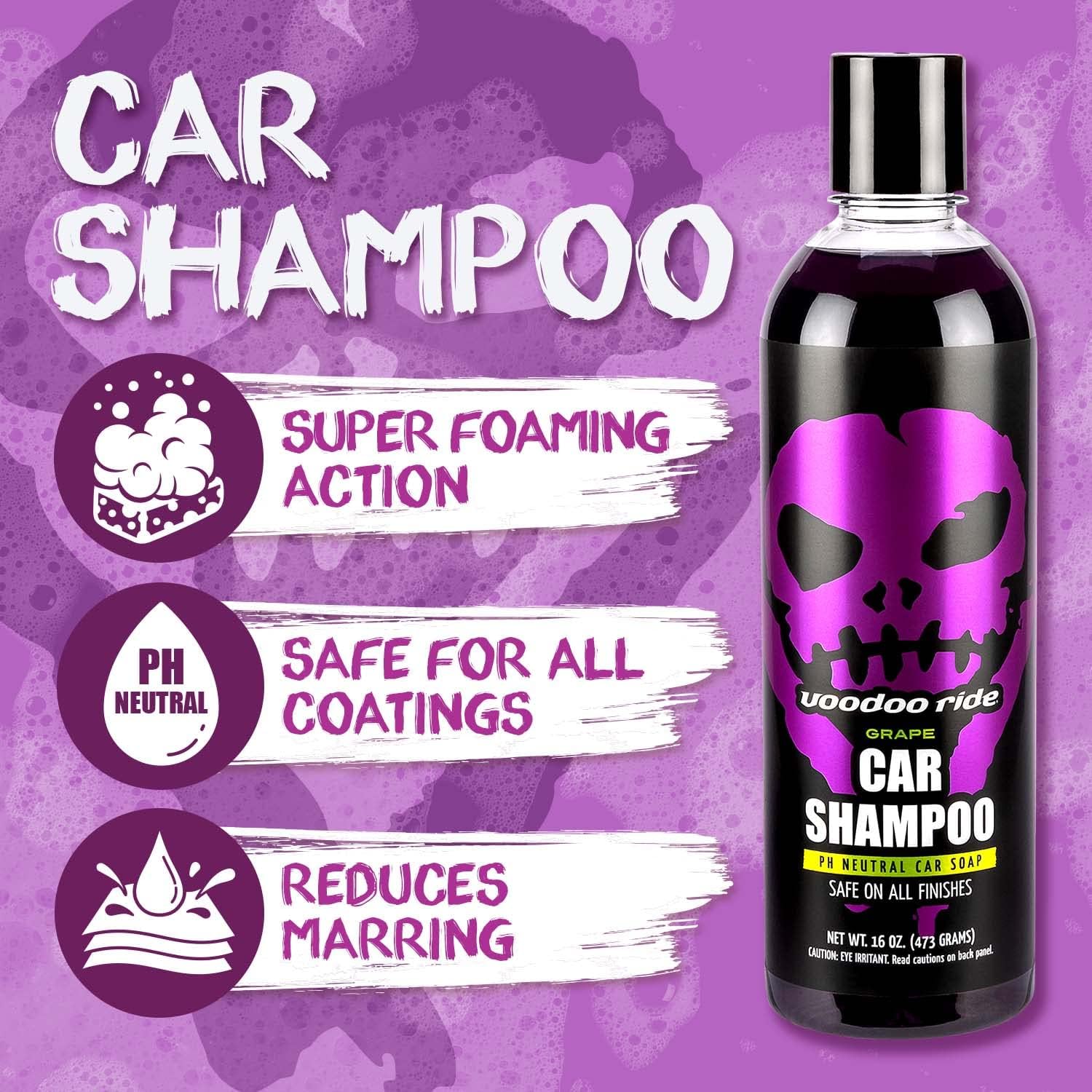 Alternative view of Voodoo Ride ® VR-1002 Grape Car Shampoo Purple Grape Scented Car Wash Soap 16oz