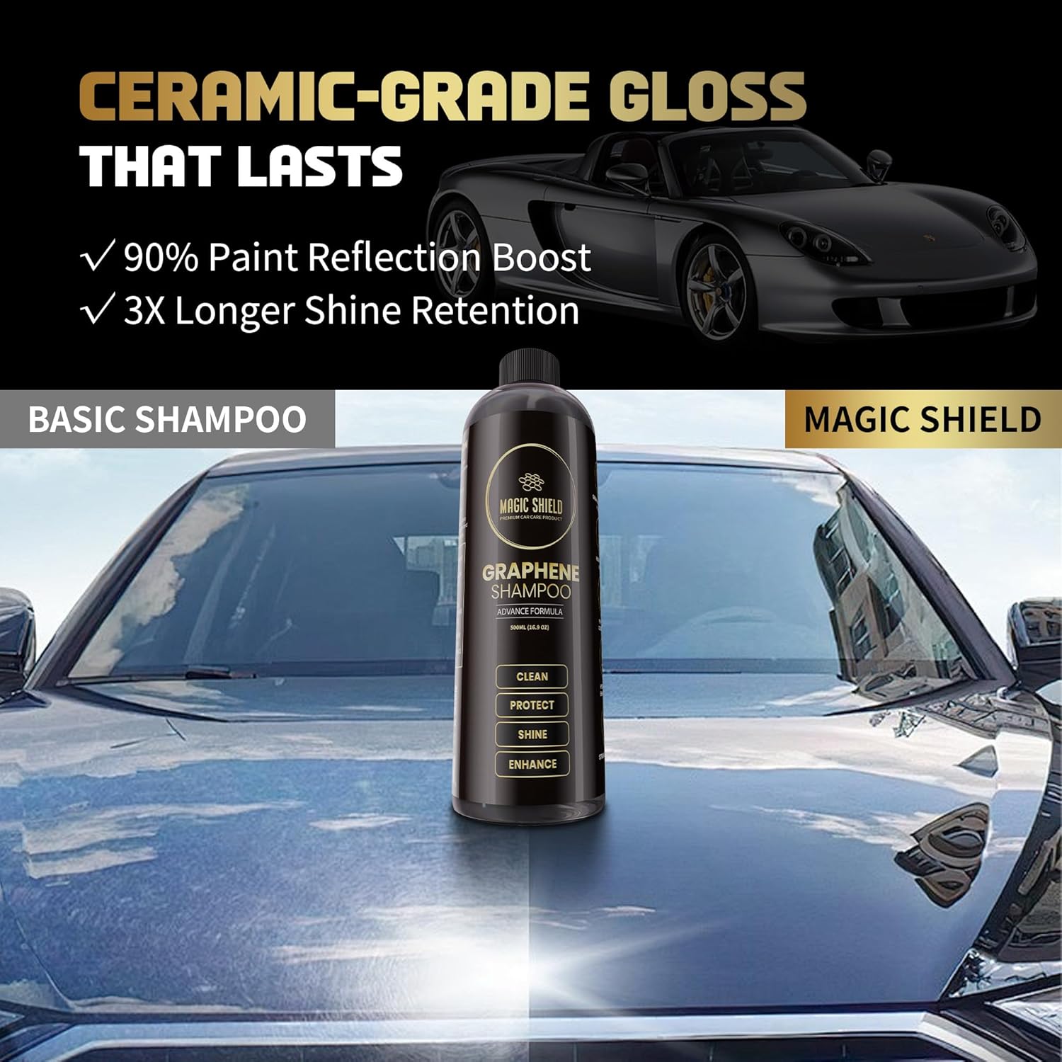 Alternative view of Graphene Shampoo – pH Neutral Car Wash | Advanced Hydrophobic & SiO2 Protection | Deep Cleans & Enhances Shine | Safe for Ceramic Coatings & All Paint Types – 16oz