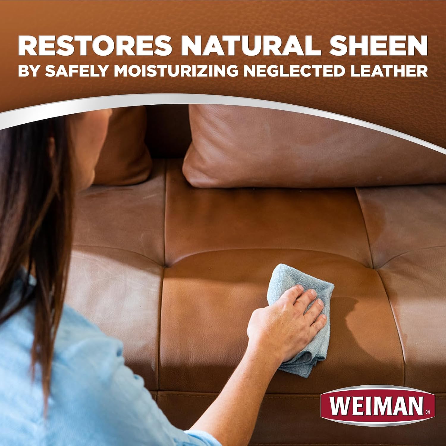 Alternative view of Weiman Leather Conditioner & Cleaner - Restores Surfaces, UV Protectants Help Prevent Cracking or Fading of Furniture, Sofa, Couch, Car Seats, Shoes, Purses, 6 Pack, 22 Oz