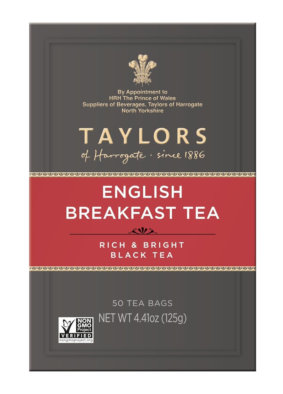 Alternative view of Taylors of Harrogate English Breakfast, Black Tea, Pillow Tea Bags, 50 Count (Pack of 1), Rich, Bright & Malty, Caffeinated, Enjoy Hot or Iced, 50 Teabags