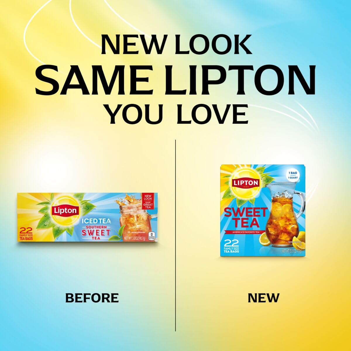 Alternative view of Lipton Southern Sweet Iced Tea Bags, Family Size Zero Calories, 132 Total Bags (22ct - Pack of 6)