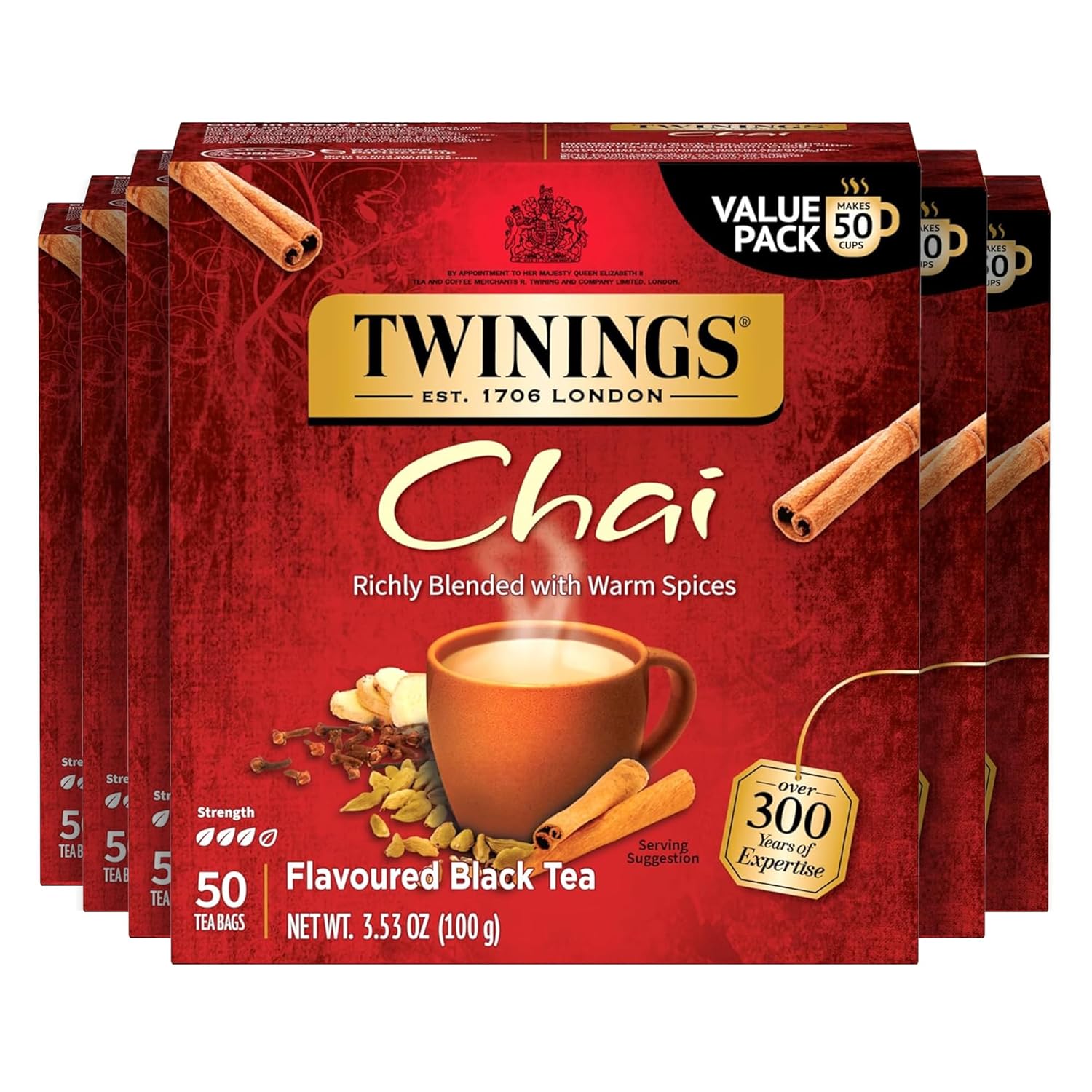 Twinings English Breakfast Black Tea Individually Wrapped Bags, 100 Count (Pack of 1), Smooth, Flavourful, and Robust, Caffeinated, Enjoy Hot or Iced, 100 Teabags - Image 7