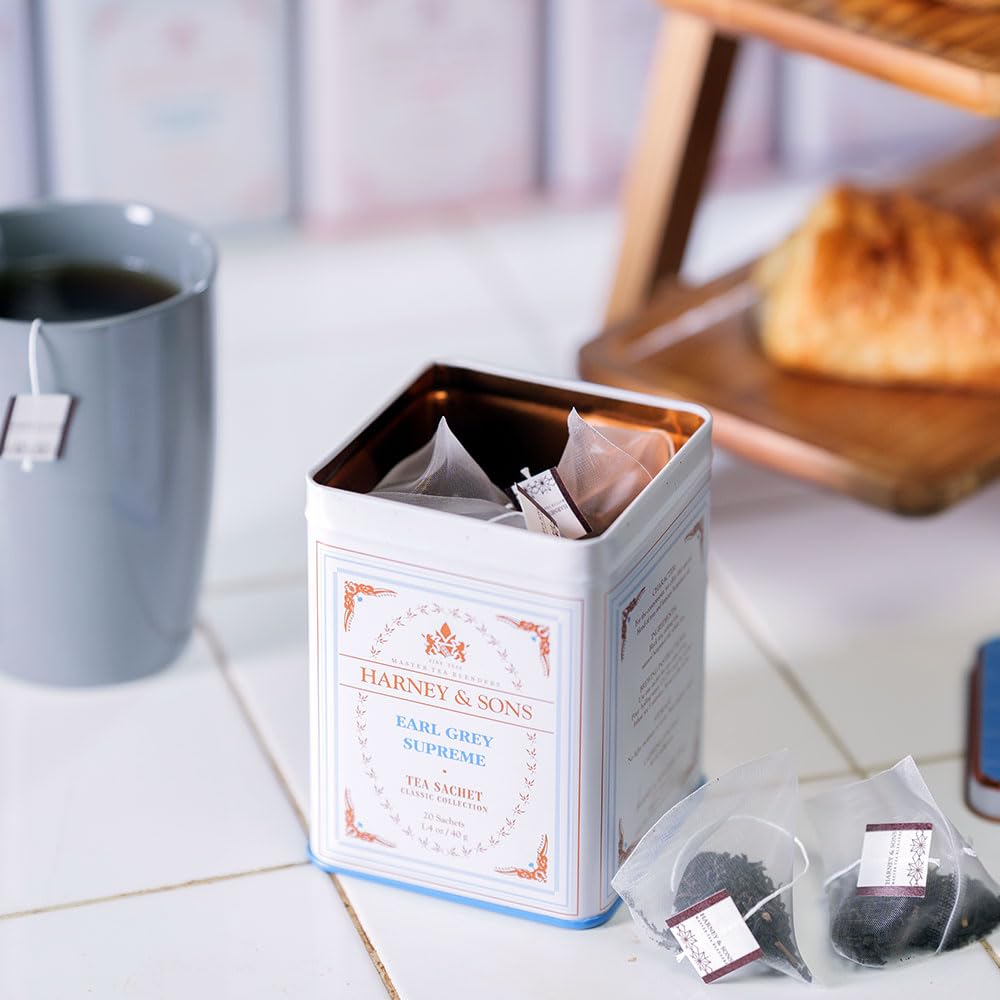 Harney & Sons Earl Grey Supreme, Black Tea, 20 Sachets - Image 4