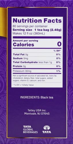Tetley British Blend Premium Black Tea, Regular, 80 Teabags (Pack of 1)