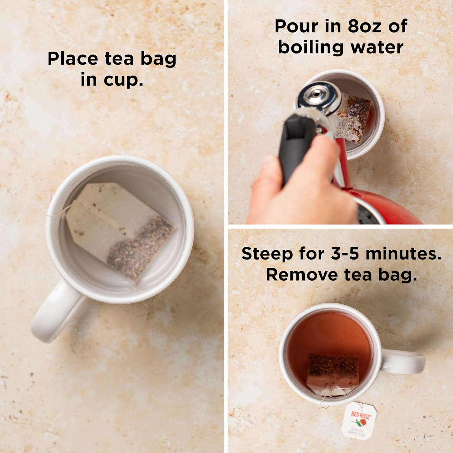 Alternative view of Red Rose Original Full Flavored Black Tea 8oz Box of 100 Tea Bags