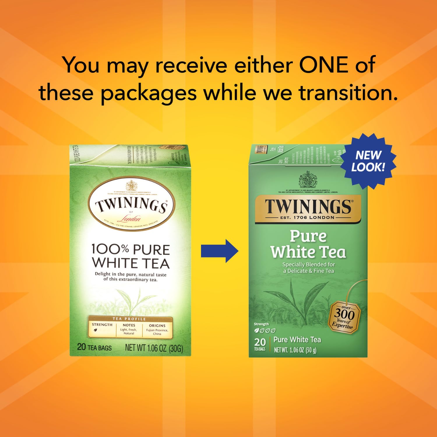 Alternative view of Twinings Pure White Tea Bags - Delicate Caffeinated Tea Made from Fresh White Tea Leaves, Perfect for Hot or Iced Tea, 20 Count (Pack of 2)