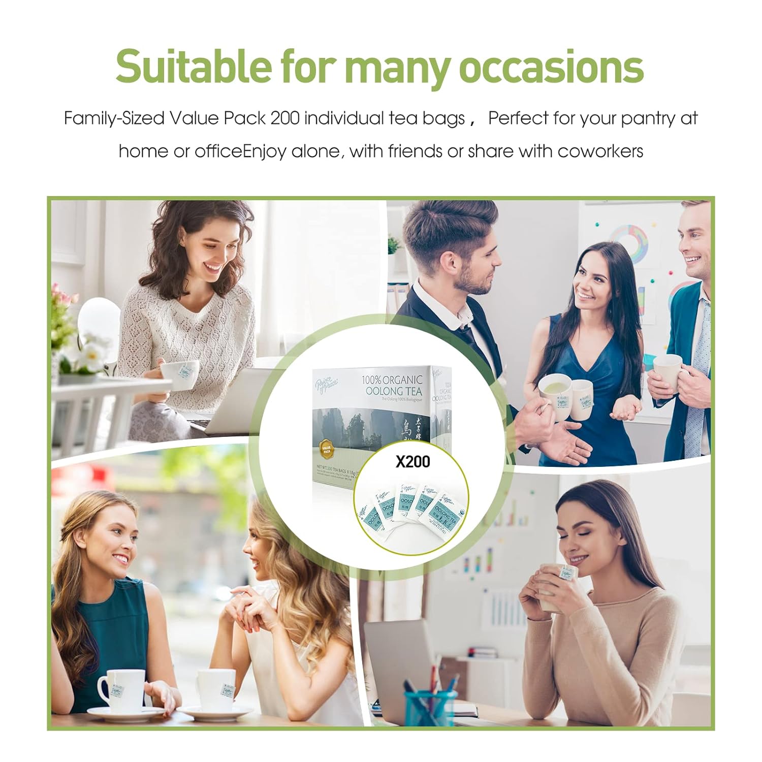 Prince of Peace 100% Organic Oolong Tea, BEST VALUE Family Size, 200 Tea Bags - Image 5