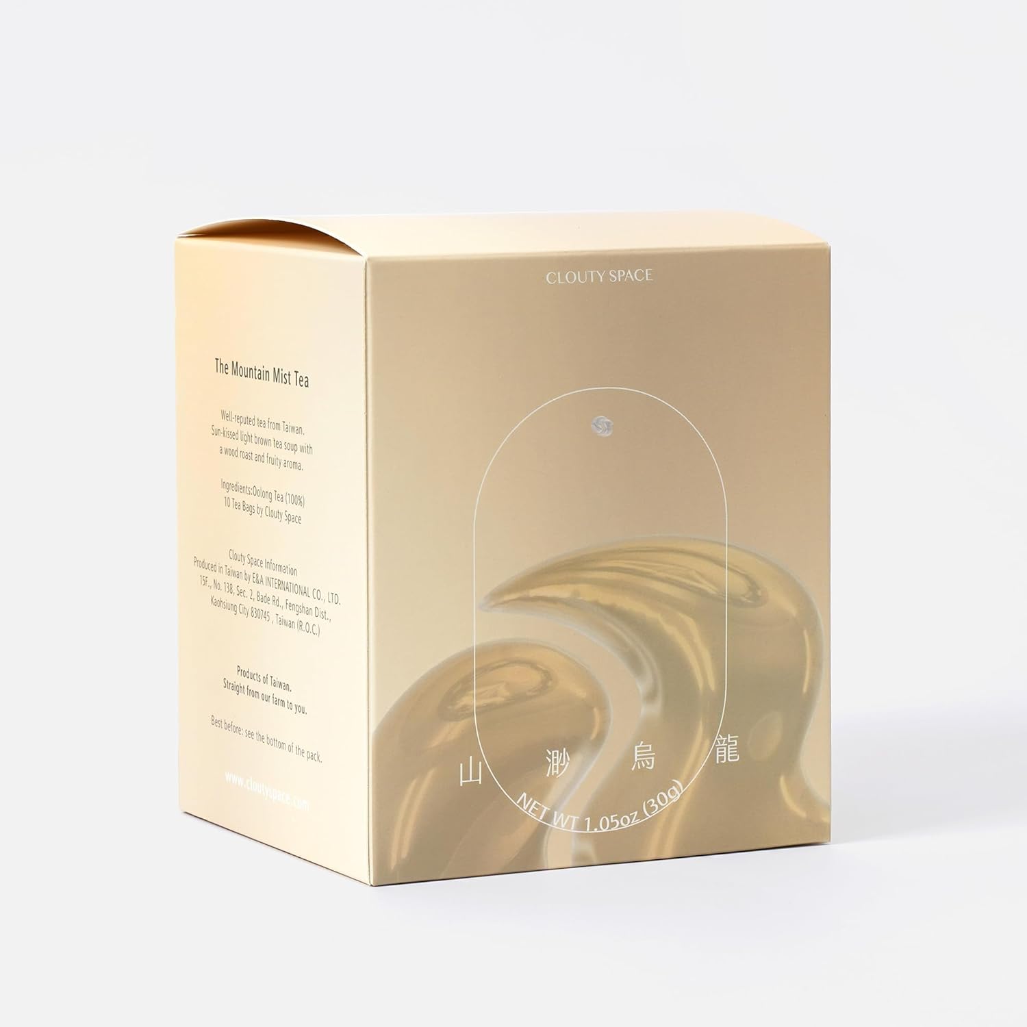 Clouty Space Premium Taiwan Oolong Tea Bags - 10 Individually Wrapped Sachets, Farm Direct, Woody Aftertaste, Includes Meditation Card, Pure Oolong Tea, Green Tea Alternative