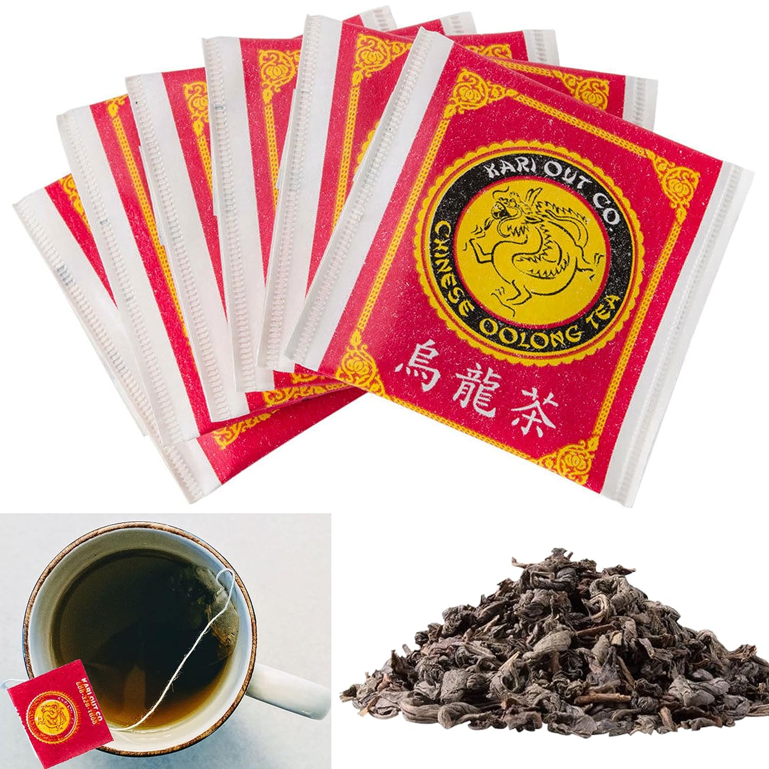 Traditional Chinese Oolong Tea Bags, Premium Tea Sachets for Hot or Iced Caffeinated Drinks, Semi-Fermented Drink for Detox, Health, Diet and Energy, (Pack of 100) - Image 3