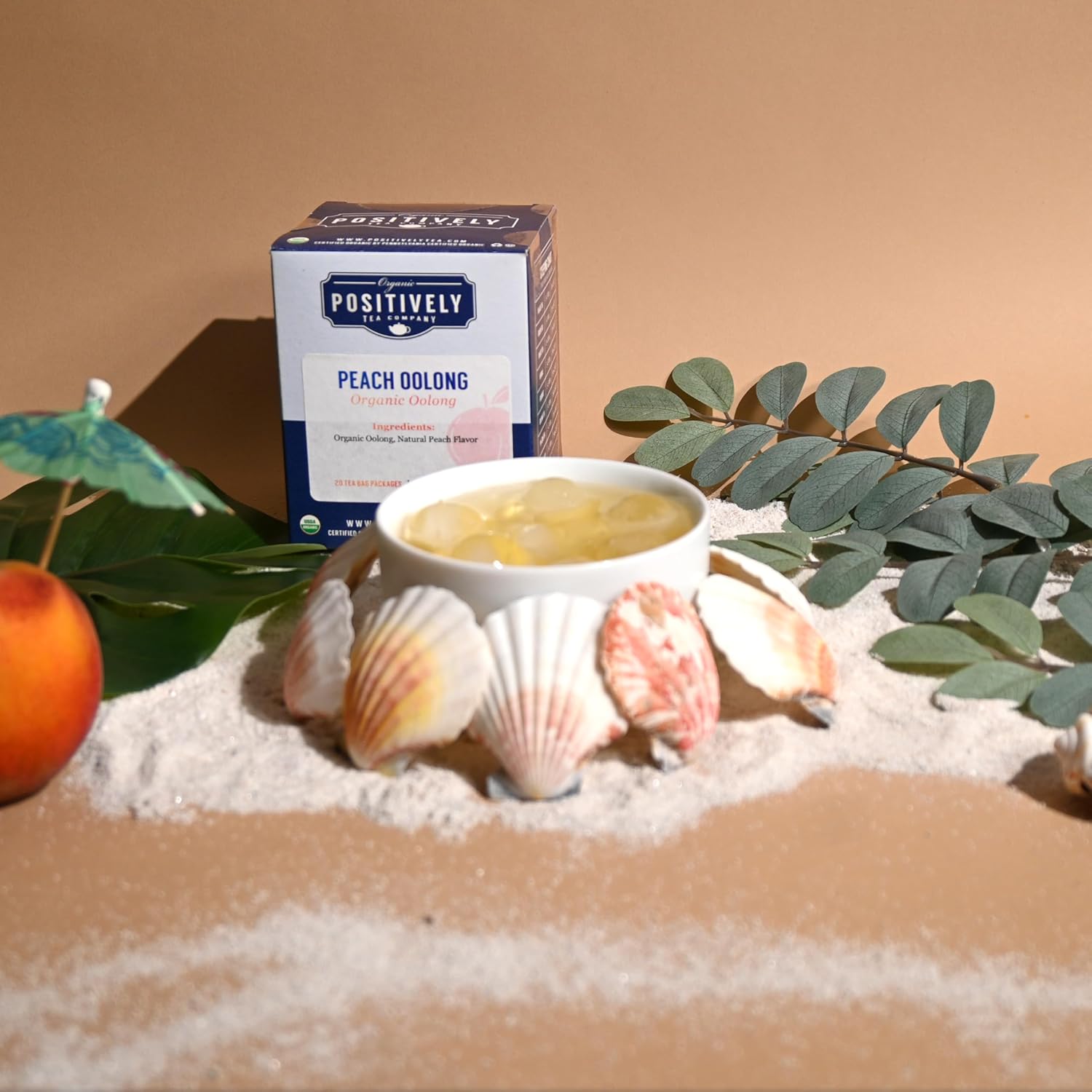 Organic Positively Tea Company, Peach Oolong Tea Bags, 20 Count - Image 7