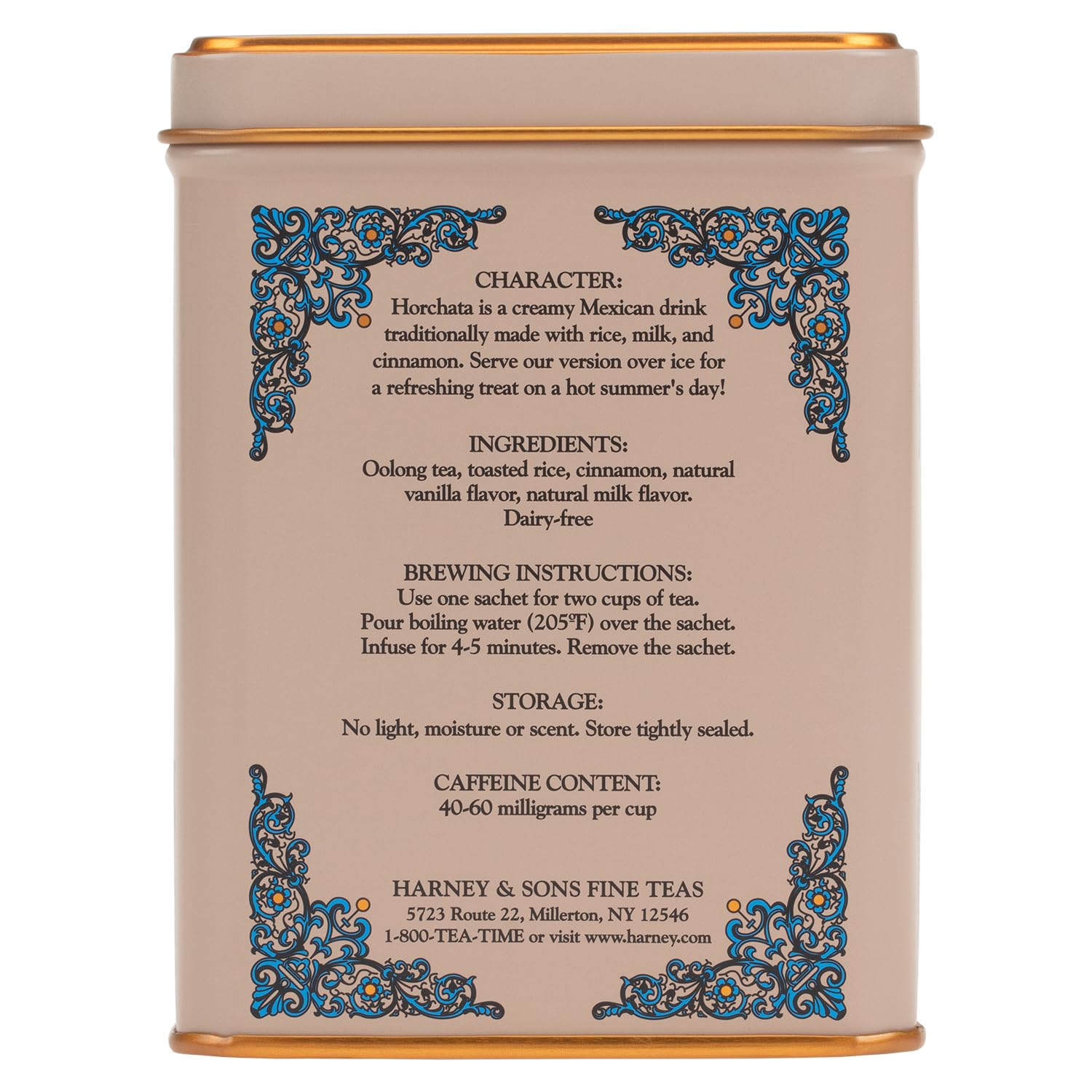 Harney & Sons Horchata, Flavored Oolong Tea, HT Line, 20 sachets