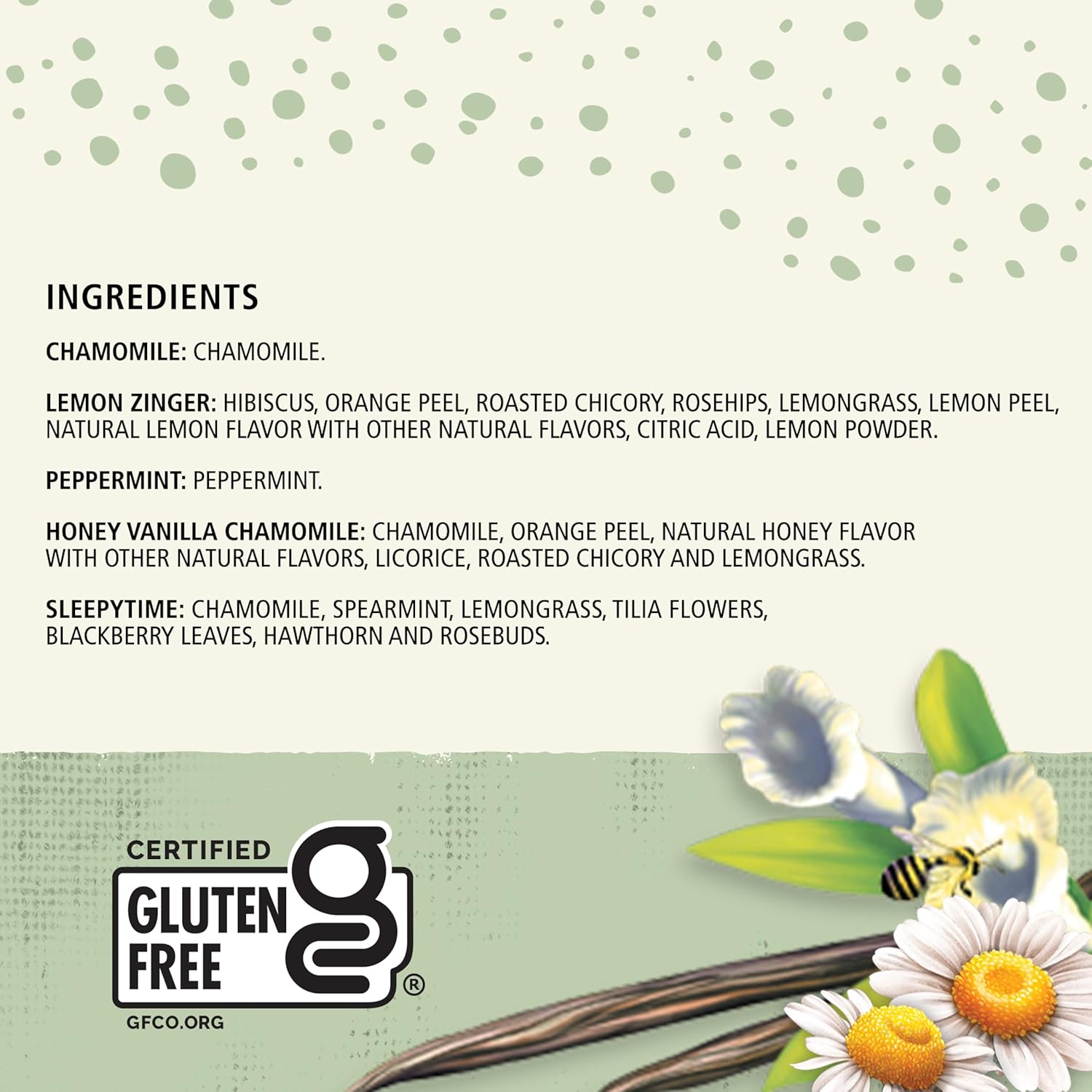 Celestial Seasonings Herbal Tea Sampler Variety Pack, Caffeine Free, 18 Tea Bags Box