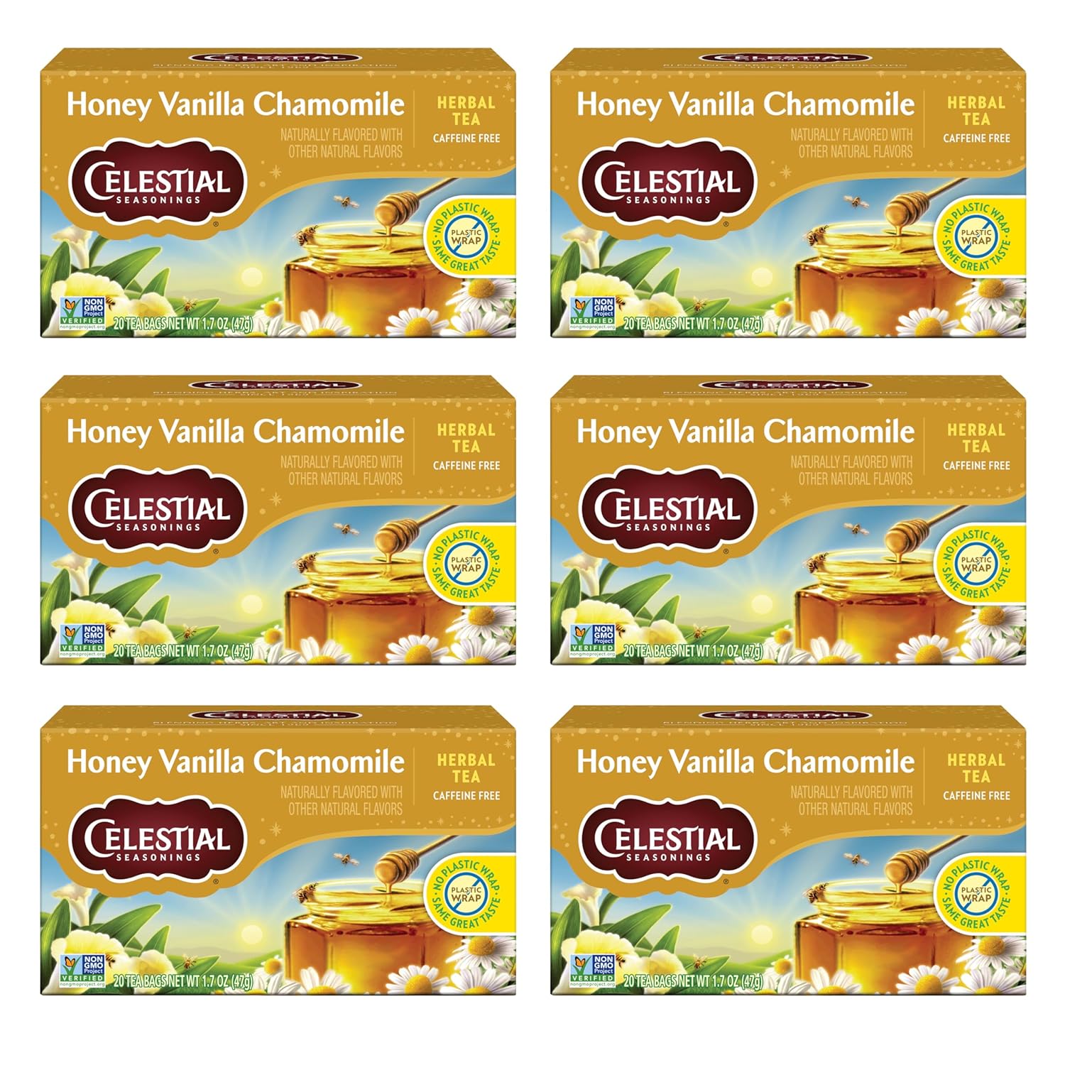 Celestial Seasonings Lemon Honey Drop Herbal Tea, 16 Tea Bags Box - Image 5