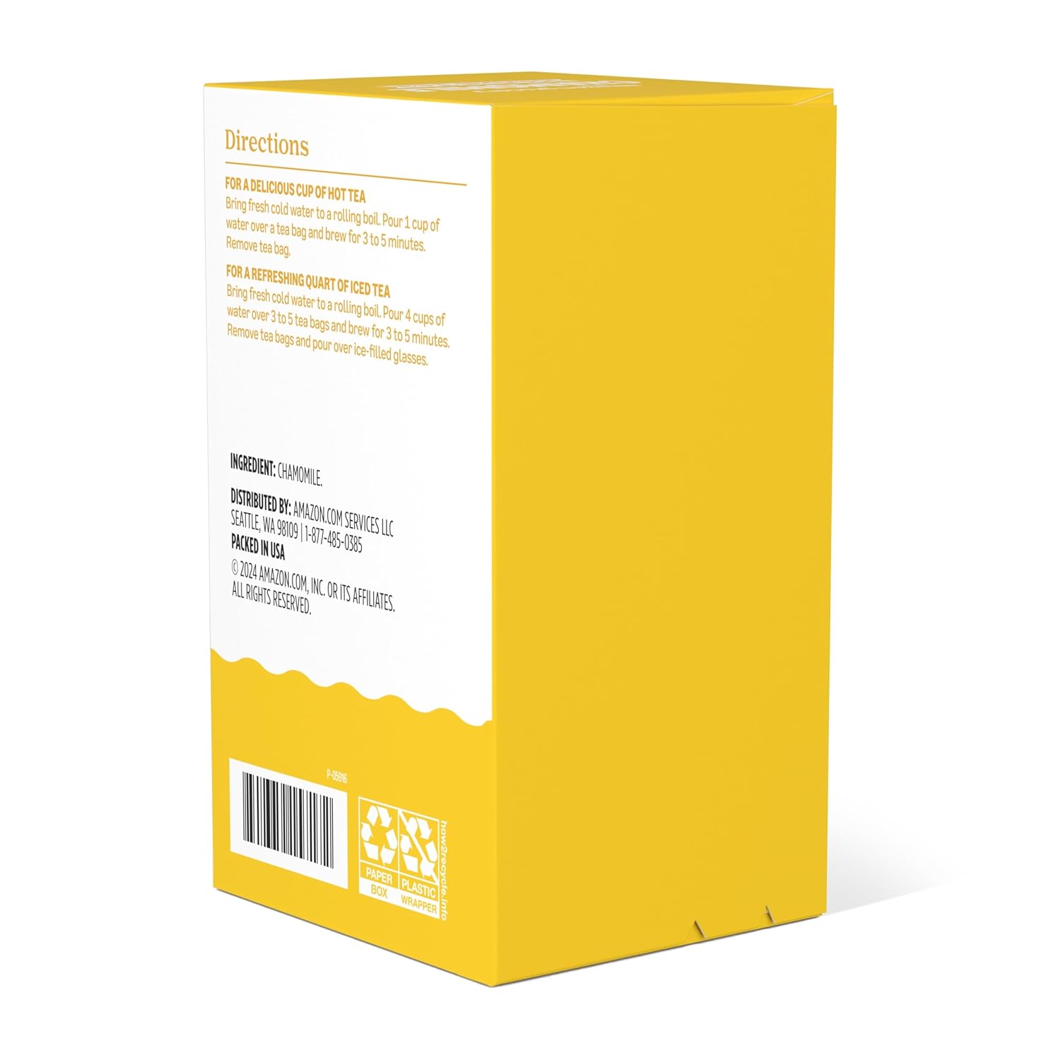 Alternative view of Amazon Grocery, Chamomile Herbal Tea Bags, 20 Ct (Previously Happy Belly, Packaging May Vary)