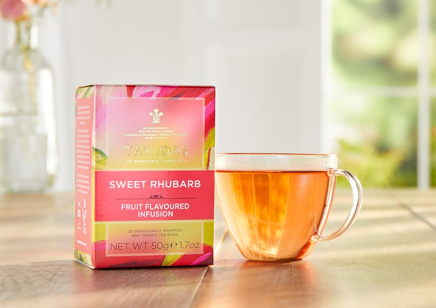 Alternative view of Taylors of Harrogate Sweet Rhubarb, Herbal Tea, Individually Wrapped Bags, 20 Count (Pack of 1), Vibrant, Refreshing and Sweet, Caffeine-Free, Enjoy Hot or Iced, 20 Teabags