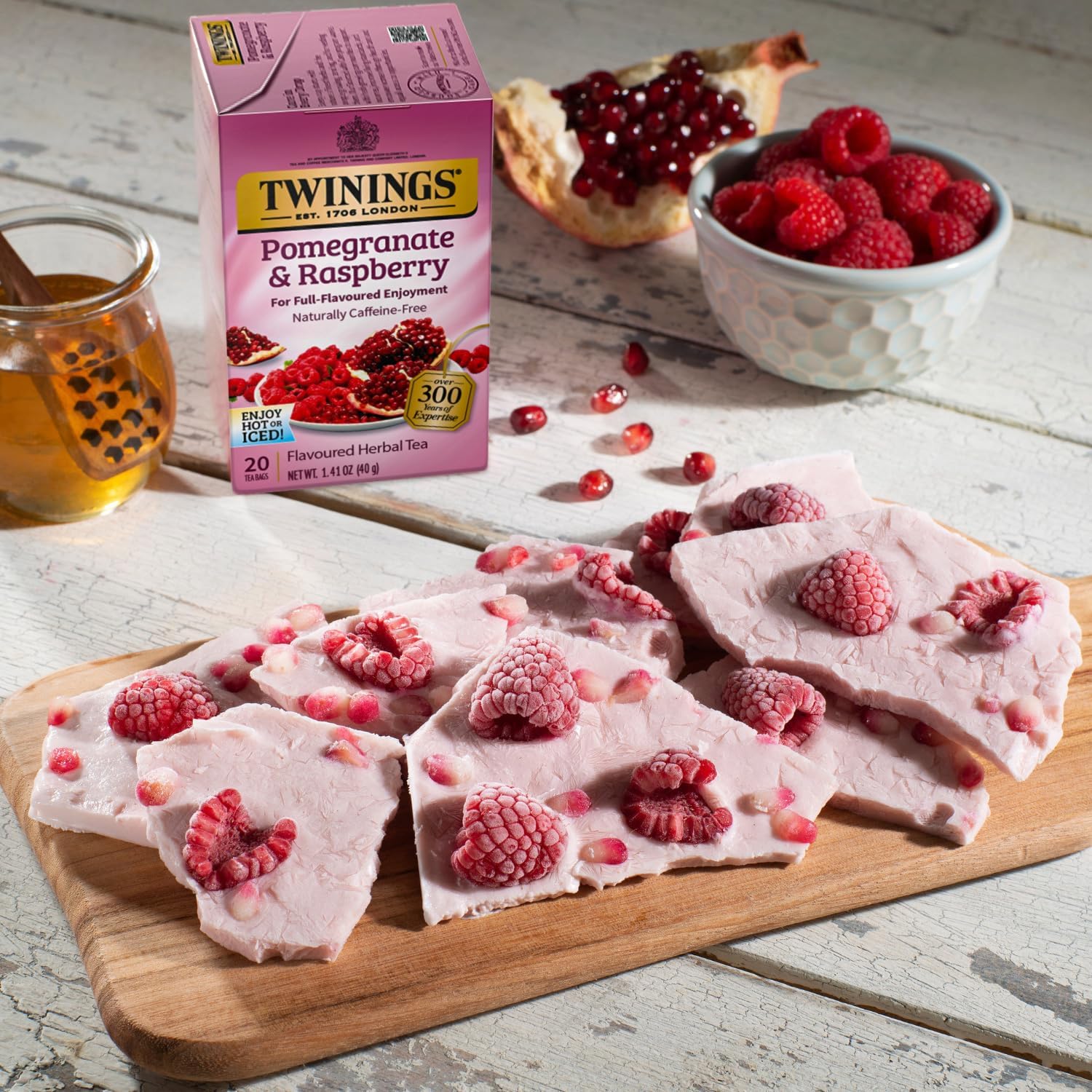 Twinings Pomegranate & Raspberry Tea - Naturally Caffeine-Free Herbal Tea Bags Individually Wrapped, 20 Count (Pack of 2) - Image 4