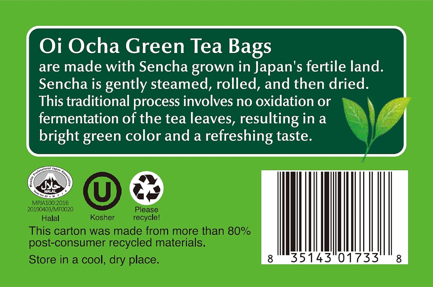 ITO EN Oi Ocha Green Tea - Tea Bags 40ct - Image 4