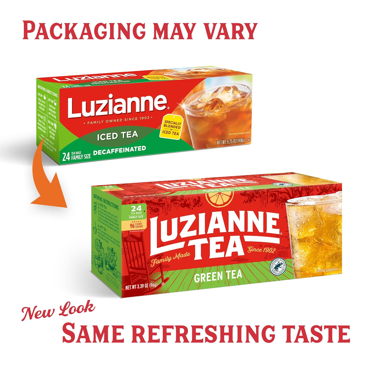 Alternative view of Luzianne Green Tea Bags, Family Size, 24ct Box (Pack of 6)