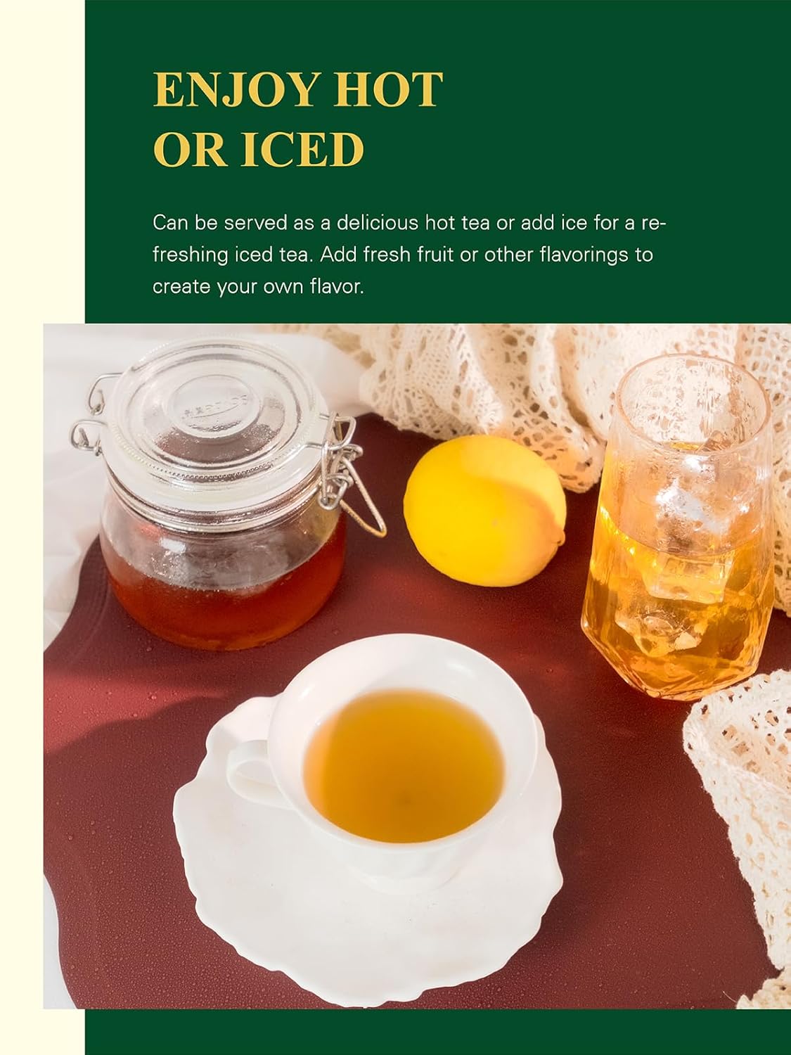 GLDNT Organic Green Tea Bags, Natural Pure Organic Green Tea, Super Antioxidant, Caffeinated, 100 Count - Image 5