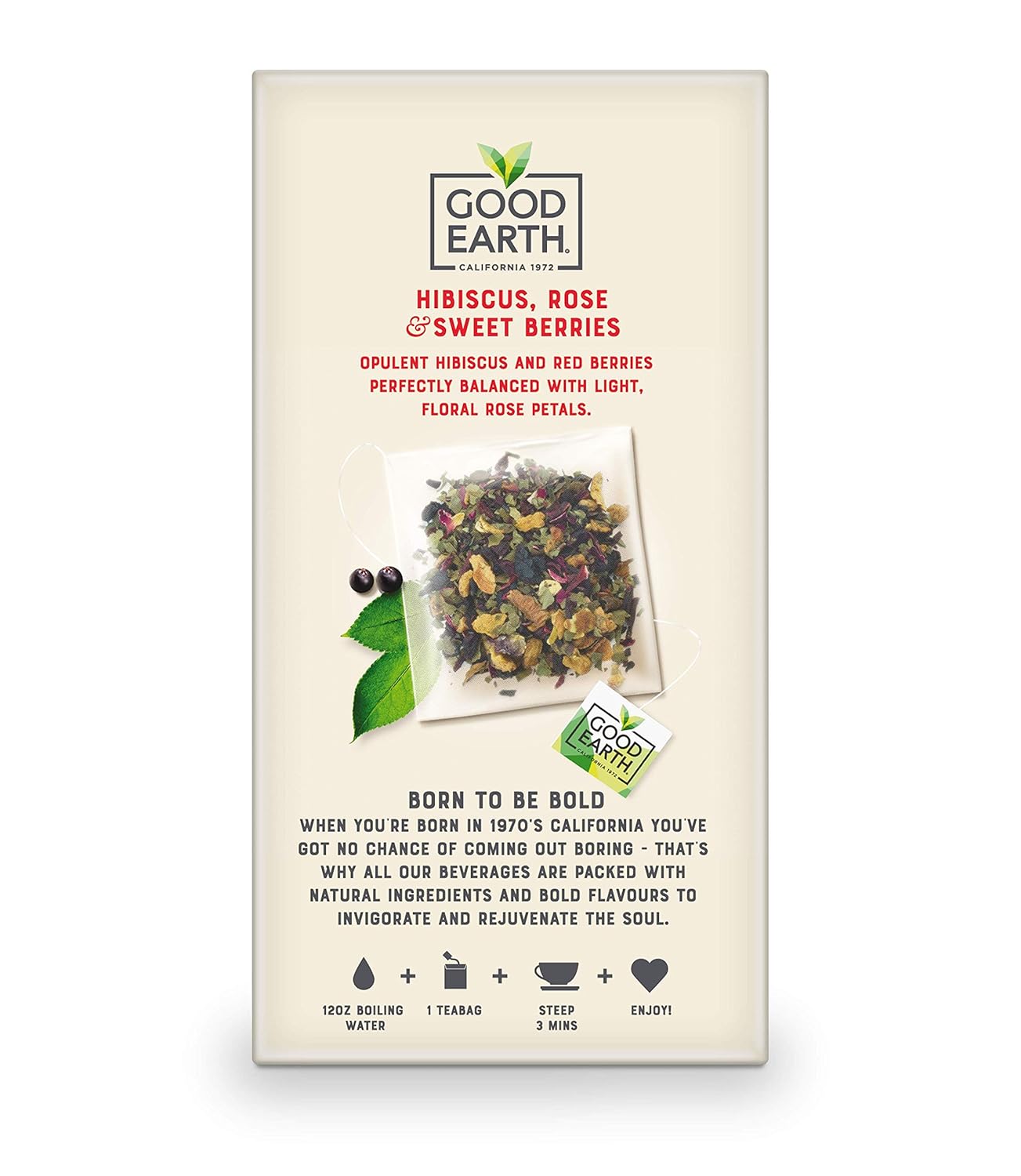 Alternative view of Good Earth Sensorials Hibiscus, Rose & Sweet Berries Herbal Tea 15 ct Box