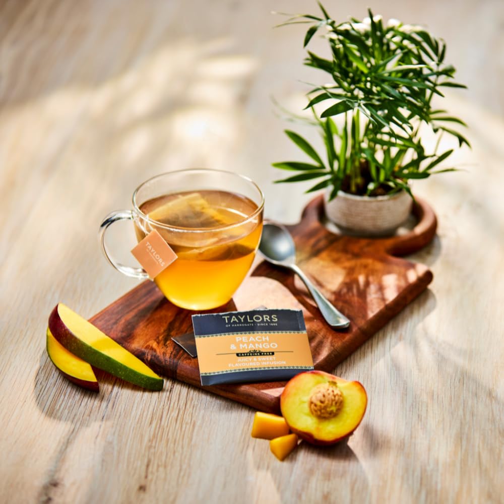 Alternative view of Taylors of Harrogate Peach & Mango, Herbal Tea, Individually Wrapped Teabags, 20 Count (Pack of 1), Juicy, Smooth, and Subtly Sweet, Caffeine-Free, Enjoy Hot or Iced, 20 Teabags