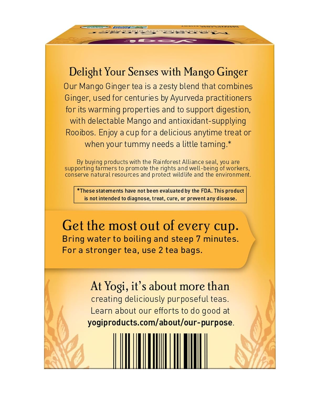 Yogi Tea, Mango Ginger, 16 ct
