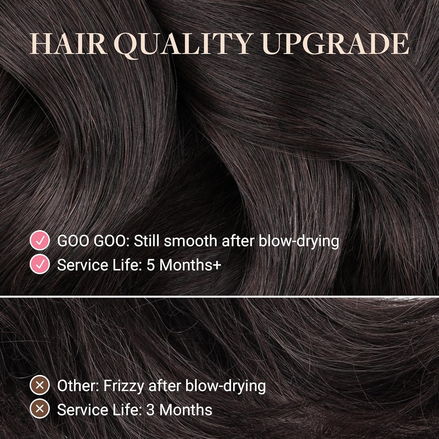 GOO GOO Tape in Hair Extensions Human Hair, 1 Jet black, 20inch 50g 20pcs, Skin Weft Seamless Invisible, Silky Straight with Thick Ends, Remy Human Hair