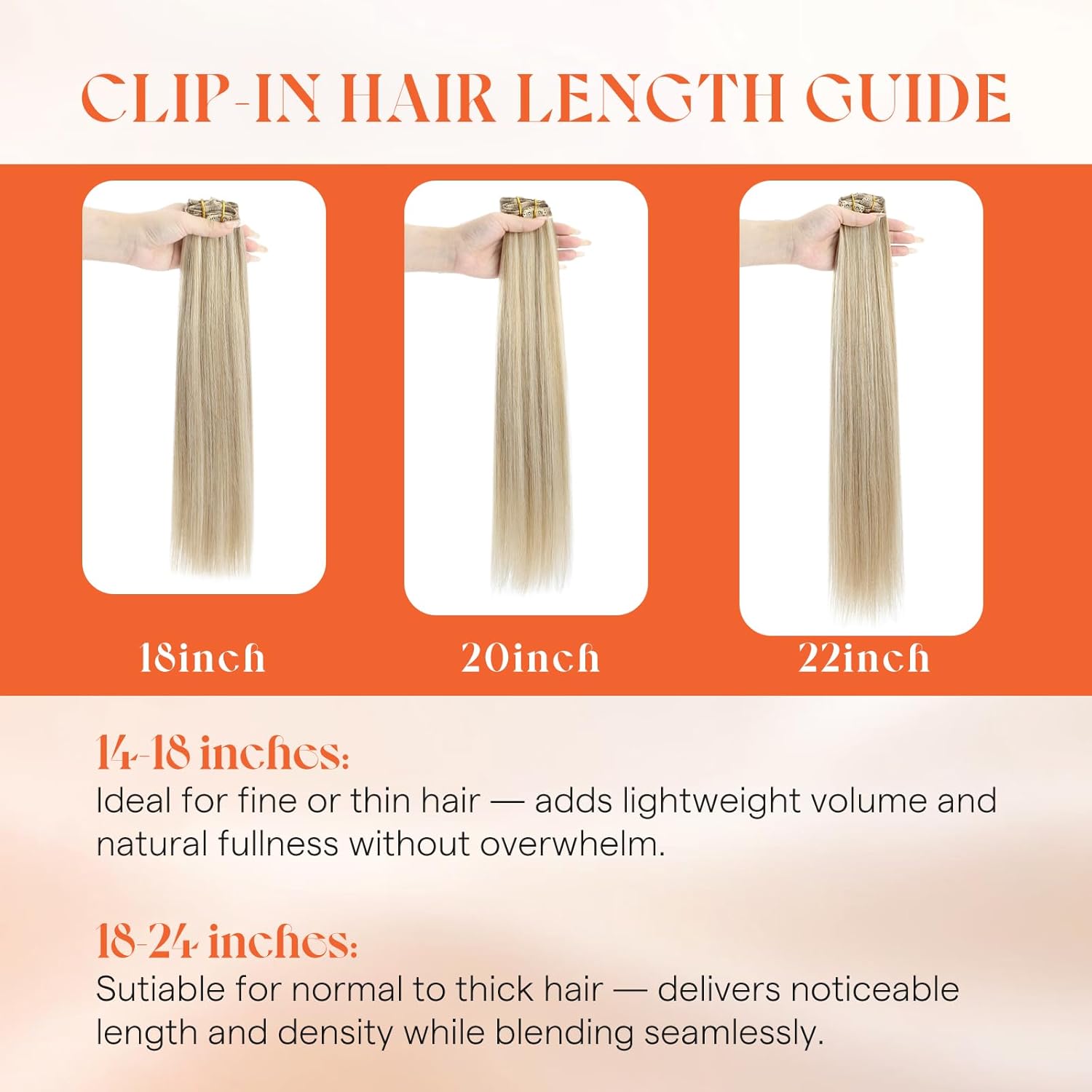 Alternative view of Sunny Hair Clip in Hair Extensions Real Human Hair 120g Remy Hair Clip in Extensions for Women Human Hair Extensions Dark Golden Blonde Highlights Light Blonde 18 Inch