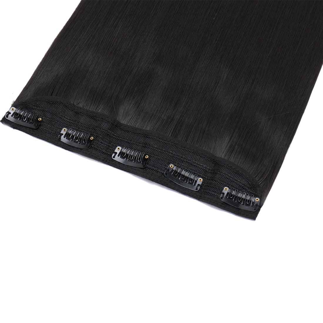 Alternative view of S-noilite Elegant 30"(76cm) Longest Straight Natural Black 3/4 Full Head One Piece 5 Clips Clip in Hair Extensions