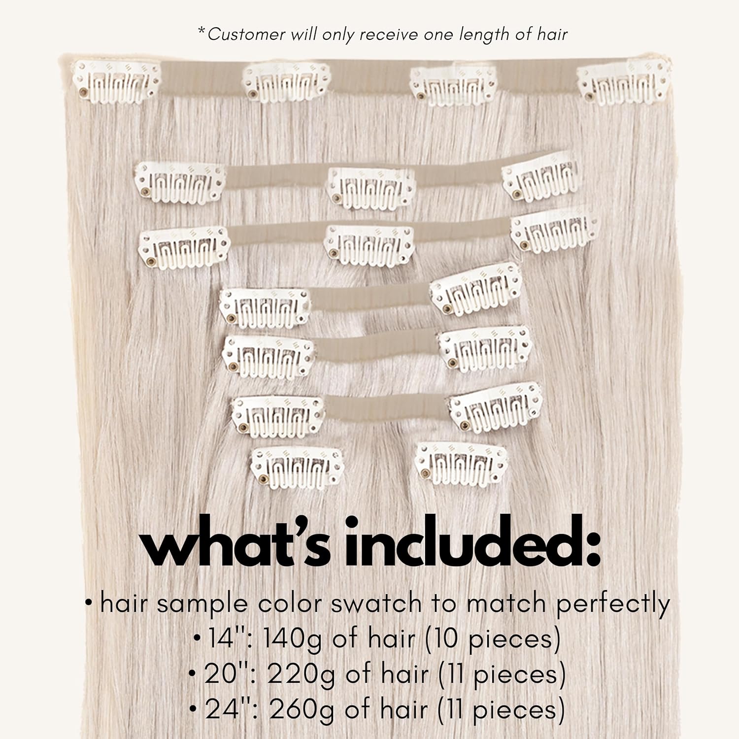 Alternative view of Irresistible Me Real Human Hair Extensions Clip Ins u2013 100% Human Hair Clip In Extensions for Length & Volume u2013 Invisible Extension u2013 Heat Resistant & Dyeable u2013 Icy Blonde, 14 Inches