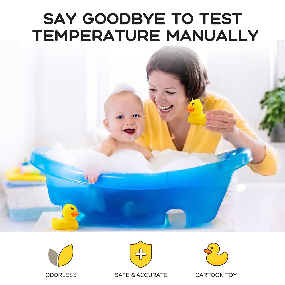 Alternative view of BabyElf Baby Bath Thermometer, Digital Bath Tub Water Temperature Monitor with Fast & Accurate Readings, Floating Duck Toy for Infant & Toddler Bathtub, Room Temperature Display