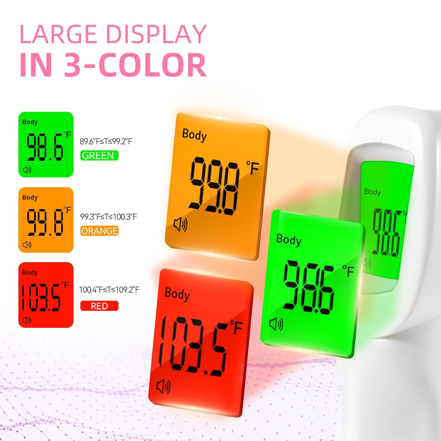 Snomd Non-Contact Infrared Forehead Thermometer for Adults, Kids & Baby, 3-in-1 No-Touch Digital Fever Temperature Gun, Accurate & Fast Reading