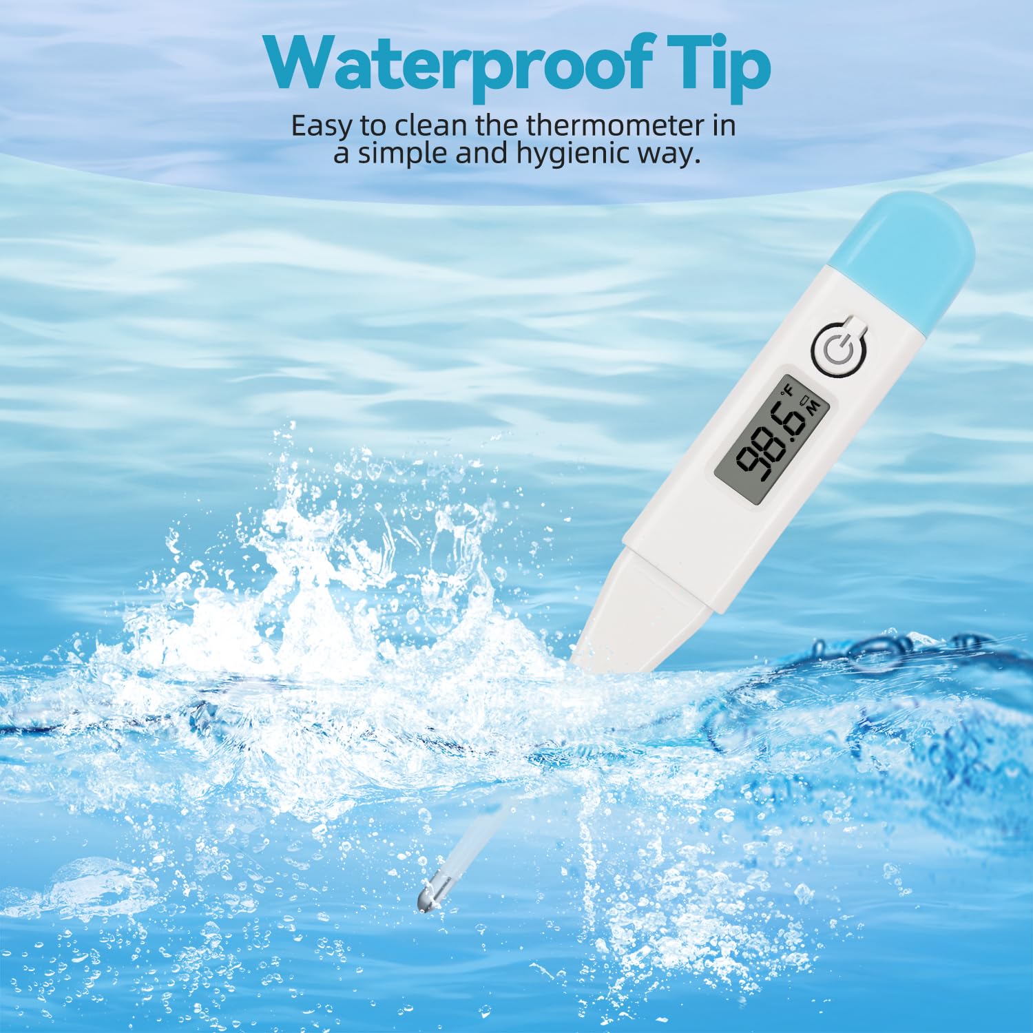 Thermometers for Adults Kids, Digital Fast Accurate Reading Oral Thermometer for Baby Temperature, Water-Resistant Easy-to-Use & Read, Probe Covers Included - Image 5