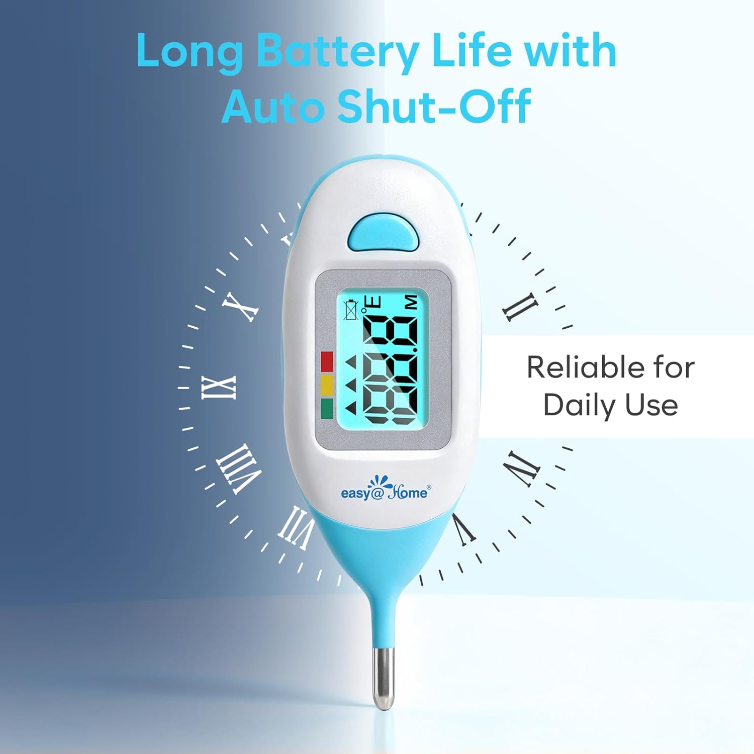 Easy@Home Baby Rectal Thermometer with Fever Indicator, Clear LCD Display for Fast Readings, Soft Flexible Tip for Infant & Newborn Use – EMT-027 - Image 4