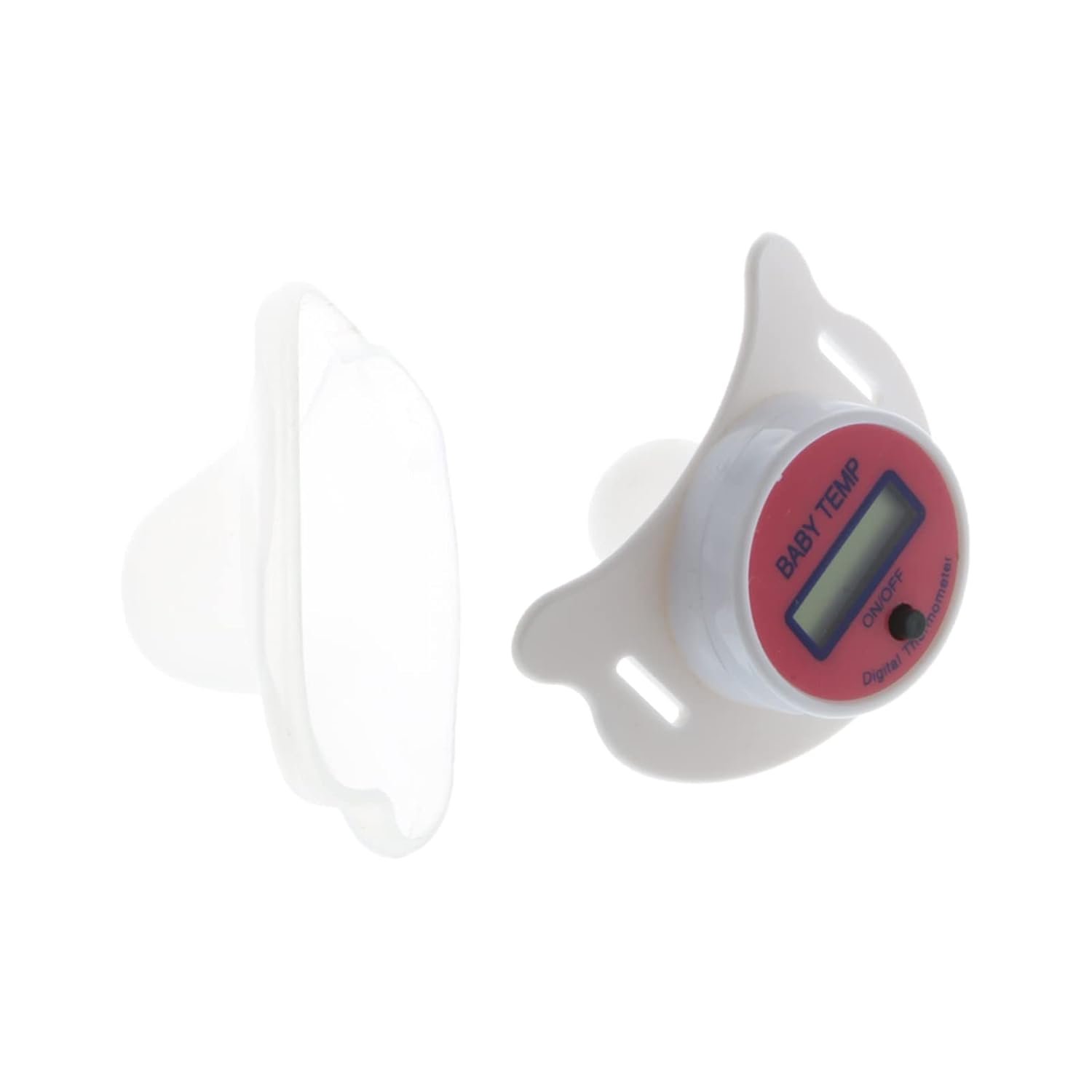 Alternative view of High Accuracy Thermometer LCD Display Nipple-Shaped Pacifier Babies's Heating Fever Monitor Gauge Pink/Blue Digital for Baby Oral Mouth Temperature Measuring Nipple
