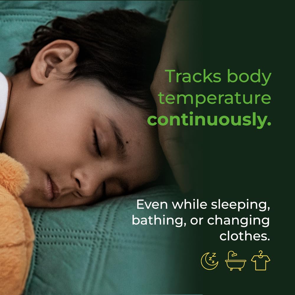 Alternative view of Traxit Wearable Childrenu2019s Axillary Thermometer u2013 48-Hour Continuous Read, Clinically Accurate, Single-Use Pediatric Thermometer for Kids, Babies, Toddlers & Infants (12-Pack (Fahrenheit))