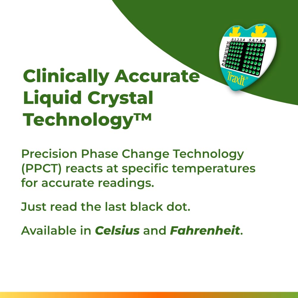 Traxit Wearable Childrenu2019s Axillary Thermometer u2013 48-Hour Continuous Read, Clinically Accurate, Single-Use Pediatric Thermometer for Kids, Babies, Toddlers & Infants (12-Pack (Fahrenheit)) - Image 5