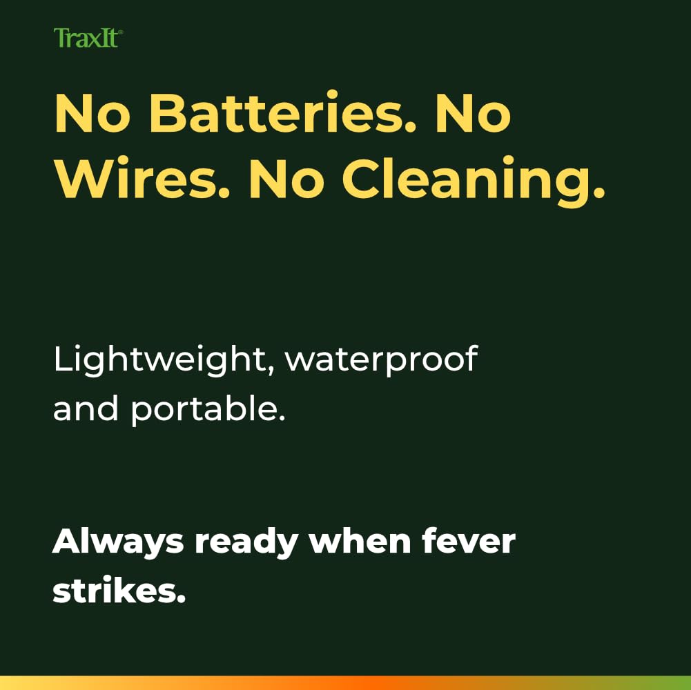 Traxit Wearable Childrenu2019s Axillary Thermometer u2013 48-Hour Continuous Read, Clinically Accurate, Single-Use Pediatric Thermometer for Kids, Babies, Toddlers & Infants (12-Pack (Fahrenheit)) - Image 7