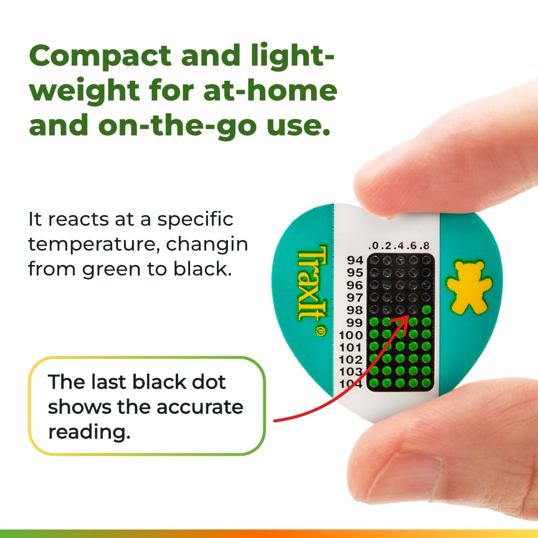 Traxit Wearable Childrenu2019s Axillary Thermometer u2013 48-Hour Continuous Read, Clinically Accurate, Single-Use Pediatric Thermometer for Kids, Babies, Toddlers & Infants (12-Pack (Fahrenheit)) - Image 9