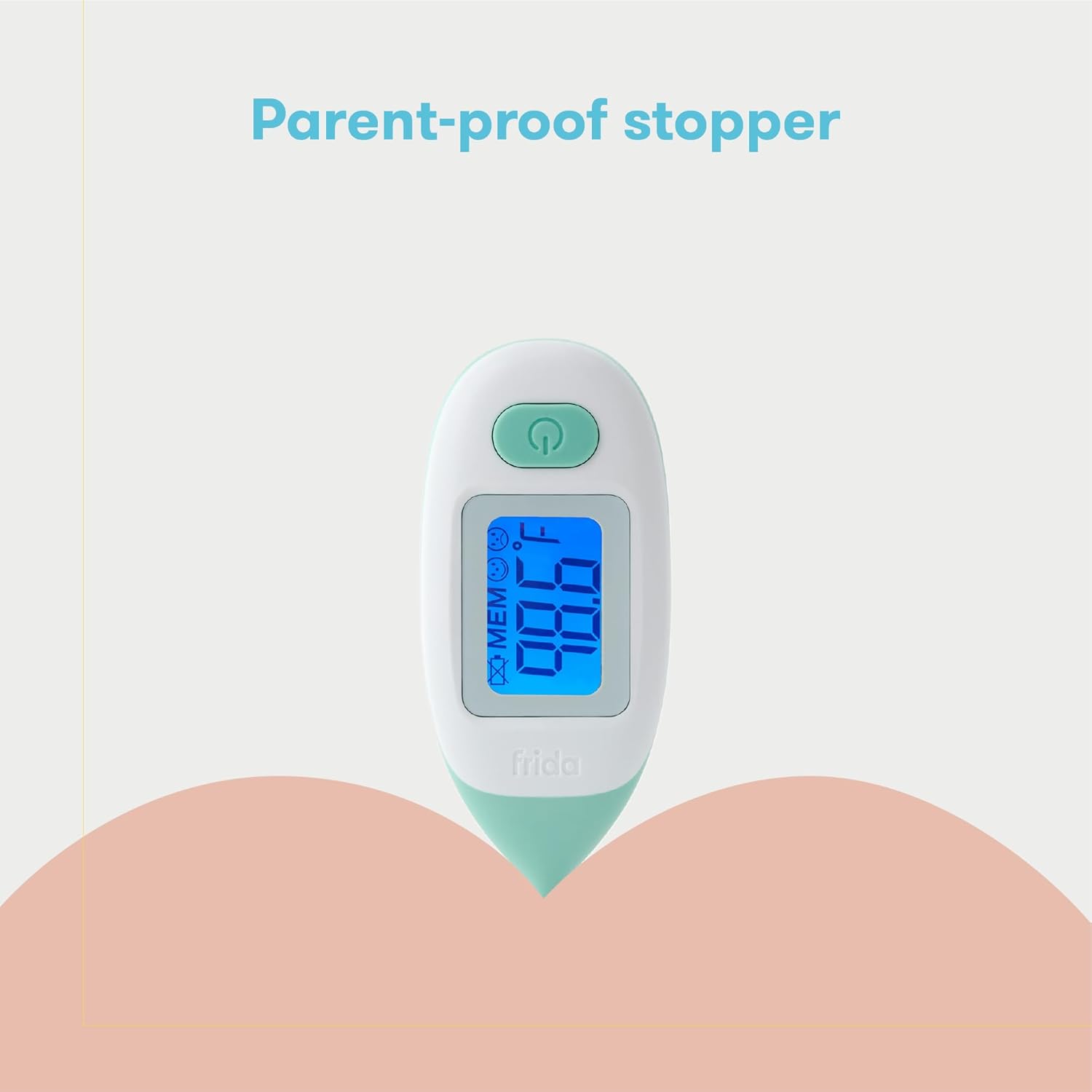 Alternative view of Frida Baby Rectal Thermometer for Babies, Digital Fever Thermometer for Babies, Newborns & Infants, Quick & Accurate Temperature Check, Water Resistant, Clear Case, Memory Holds Last 10 Readings