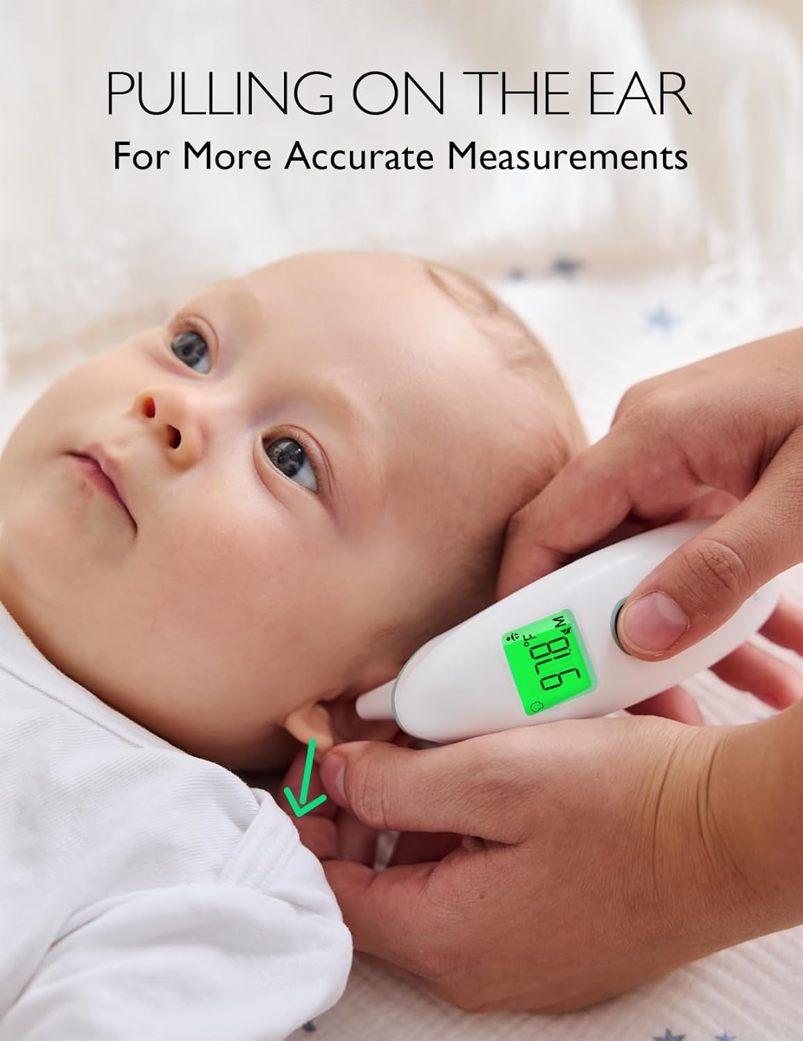 Alternative view of Momcozy Non-Contact Forehead and Ear Thermometer, Digital Infrared Thermometer for Adults and Children, with Child Mode, Fever Alarm Function, Mute and Memory Functions, Fast and Accurate Measurement