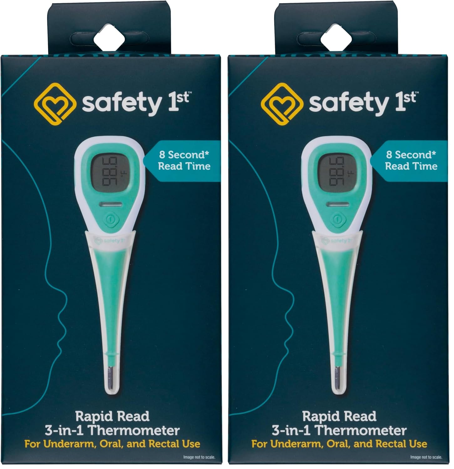 Safety 1st Rapid Read 3-In-1 Thermometer, Aqua, One Size - Image 5