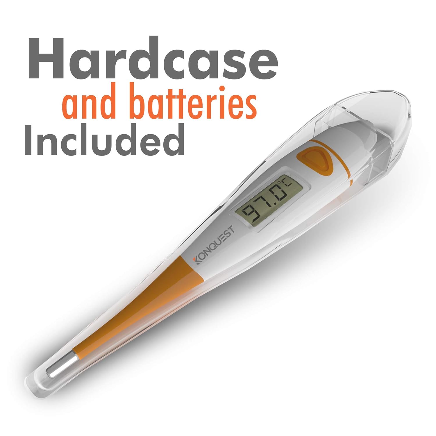 Alternative view of Konquest KDT-1201 Best Digital Medical Thermometer, Highly Accurate and Fast, Easy to Use, 10 Second Reading. Detect Fever Quickly - Oral Armpit and Rectal Thermometer for Babies Children and Adults