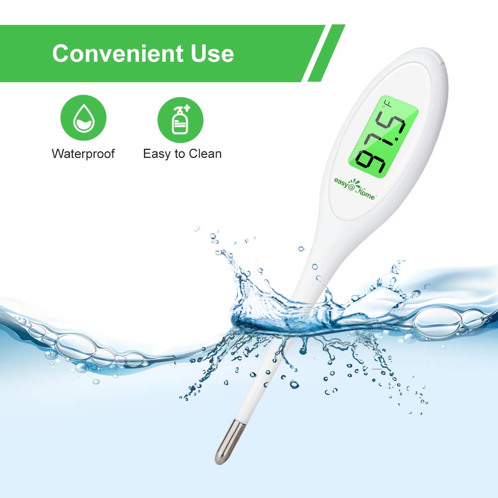 Alternative view of Easy@Home 8 Sec Fast Reading Digital Oral Thermometer for Adult, Kid and Baby, Oral, Rectal and Underarm Temperature Measurement for Fever with Two-Color LCD Display Backlit and Alarm EMT-A12