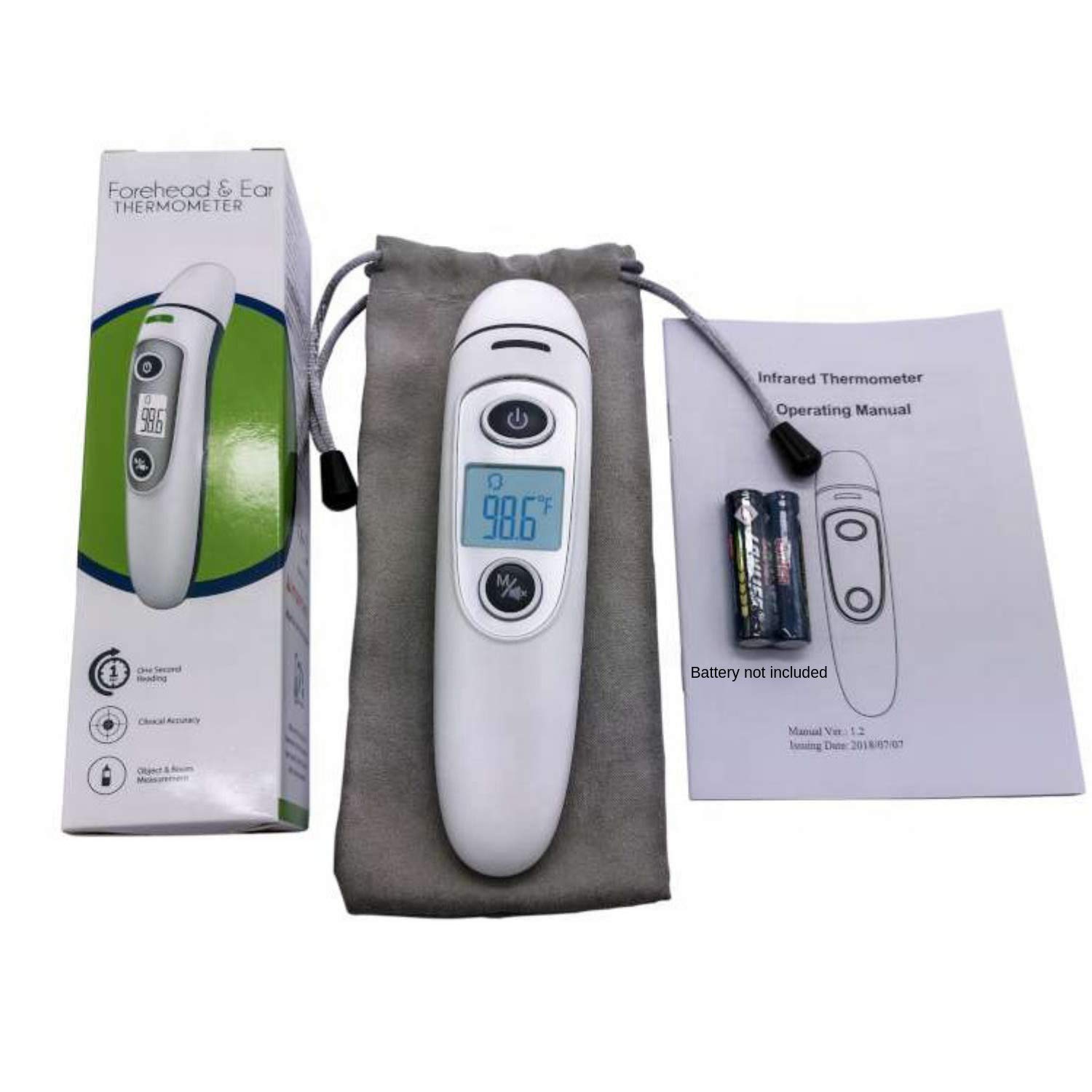 Baby Thermometer for Fever Forehead and Ear Thermometer, Digital Infrared Temporal Thermometer for Fever, Instant Accurate Reading for Baby Kids and Adults