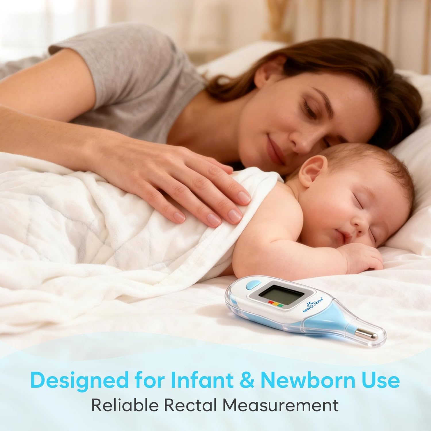 Easy@Home Baby Rectal Thermometer with Fever Indicator, Clear LCD Display for Fast Readings, Soft Flexible Tip for Infant & Newborn Use – EMT-027 - Image 6
